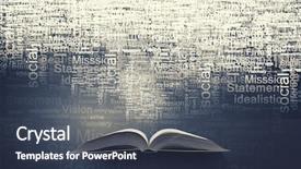  Presentation with old book - Slide deck featuring opened book with characters flying background and a tawny brown colored foreground