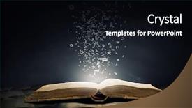  Presentation with old book - Amazing slides having opened book with characters flying backdrop and a black colored foreground