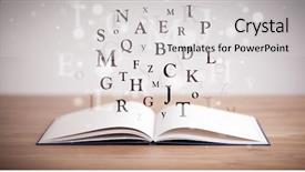  Presentation with open book spiral - PPT theme featuring wide and green panorama of god's window in south africa under a blue sky background and a tawny brown colored foreground