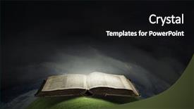  Presentation with light book - Cool new PPT layouts with opened book with light on pages on black background backdrop and a black colored foreground