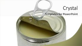  Presentation with condensed milk - Amazing PPT theme having opened can of condensed milk backdrop and a  colored foreground