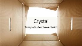  Presentation with packaging - PPT theme with opened cardboard packaging box background and a lemonade colored foreground