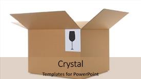  Presentation with groundwater cartoon - Audience pleasing slides consisting of opened cartoon box isolated backdrop and a coral colored foreground