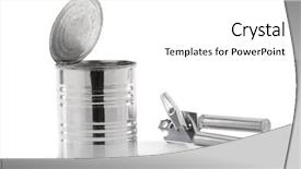  Presentation with history earth globe isolated white - Slides consisting of opened tin and can opener isolated on white background background and a white colored foreground