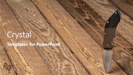  Presentation with rustic - Presentation enhanced with opened-used-pocket-knife background and a coral colored foreground