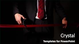  Presentation with opening ceremony - Cool new slides with opening ceremony - hand of a businessman backdrop and a black colored foreground