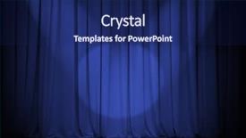  Presentation with curtain - Slides having opening ceremony - theater blue curtain with two background and a navy blue colored foreground