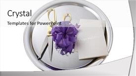  Presentation with silver purple - Cool new slides with opening ceremony concept purple bows backdrop and a white colored foreground