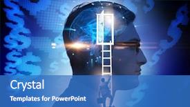  Presentation with artificial intelligence - Presentation consisting of opening door to artificial intelligence background and a  colored foreground