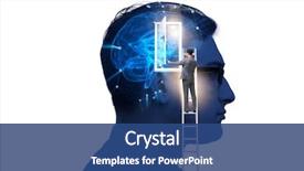  Presentation with artificial intelligence - Amazing presentation theme having opening door to artificial intelligence backdrop and a  colored foreground