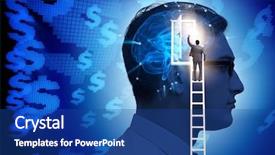  Presentation with artificial intelligence - Audience pleasing theme consisting of opening door to artificial intelligence backdrop and a ocean colored foreground