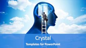  Presentation with artificial intelligence - Slides with opening door to artificial intelligence background and a teal colored foreground