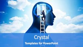  Presentation with artificial intelligence - Theme enhanced with opening door to artificial intelligence background and a teal colored foreground