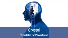  Presentation with intelligence - Colorful slide deck enhanced with opening door to artificial intelligence backdrop and a ocean colored foreground