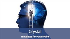  Presentation with artificial intelligence - Audience pleasing slide deck consisting of opening door to artificial intelligence backdrop and a ocean colored foreground