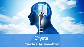  Presentation with artificial intelligence - Amazing presentation theme having opening door to artificial intelligence backdrop and a teal colored foreground