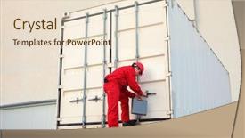  Presentation with shipping container - Audience pleasing slide deck consisting of shipping containers - technician with tool case opening backdrop and a lemonade colored foreground