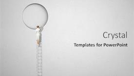  Presentation with opening doors - Cool new slide deck with opening-new-doors-mixed-media backdrop and a white colored foreground