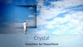  Presentation with opening doors - Slide deck enhanced with opening-new-doors-mixed-media background and a light blue colored foreground