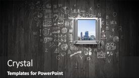  Presentation with media - Cool new PPT layouts with opening-new-opportunities-mixed-media backdrop and a dark gray colored foreground