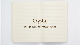  Presentation with notebook paper - PPT theme enhanced with opening new school - notebook at white paper background background and a sky blue colored foreground