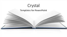  Presentation with book opening - Presentation theme with opening new school - open book on white background background and a white colored foreground