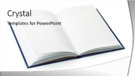  Presentation with notebook - Slides with opening new school - open notebook with empty pages background and a white colored foreground