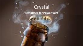  Presentation with beer - Audience pleasing PPT theme consisting of opening-of-beer-cap backdrop and a tawny brown colored foreground