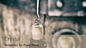  Presentation with oak - Audience pleasing presentation theme consisting of corkscrew wooden barrel - opening wine bottle oak wine backdrop and a coral colored foreground