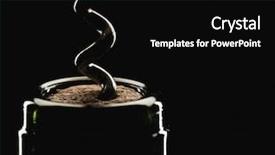  Presentation with corkscrew - Presentation theme consisting of opening wine bottle background and a black colored foreground
