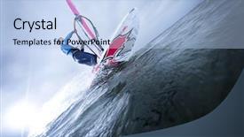  Presentation with experience - Cool new slides with openness experience - carving of a windsurfer backdrop and a  colored foreground