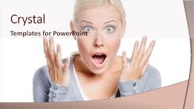  Presentation with experience - Audience pleasing slide deck consisting of openness experience - shocked lady with her mouth backdrop and a sky blue colored foreground