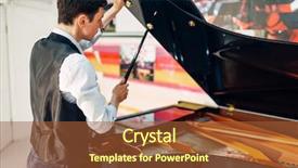  Presentation with lid - Beautiful PPT theme featuring opens the lid of black backdrop and a red colored foreground