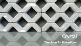  Presentation with concrete pavement - Beautiful slides featuring openwork concrete pavement shot backdrop and a gray colored foreground