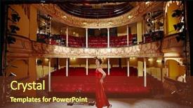  Presentation with opera - Colorful presentation theme enhanced with opera - full length side view backdrop and a tawny brown colored foreground