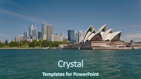  Presentation with sydney - Colorful PPT layouts enhanced with opera - sydney skyline viewed backdrop and a ocean colored foreground