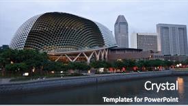  Presentation with durian - Beautiful PPT theme featuring opera and concert hall durian backdrop and a dark gray colored foreground