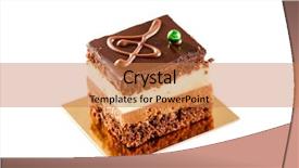  Presentation with opera - Audience pleasing presentation design consisting of opera chocolate pastry backdrop and a coral colored foreground