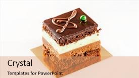  Presentation with opera - Audience pleasing PPT layouts consisting of opera chocolate pastry backdrop and a coral colored foreground