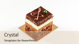  Presentation with opera - PPT layouts with opera chocolate pastry background and a lemonade colored foreground