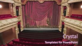  Presentation with movie curtain - Audience pleasing PPT theme consisting of choice concept isolated on white background 3d rendered backdrop and a white colored foreground