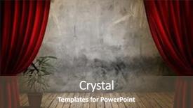  Presentation with theater curtains - Slides enhanced with stage with red velvet theater background and a violet colored foreground