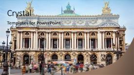  Presentation with opera - Slide set enhanced with opera garnier in paris background and a light blue colored foreground