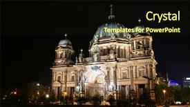 Presentation with opera - Slides having opera house - berliner dome germany background and a wine colored foreground