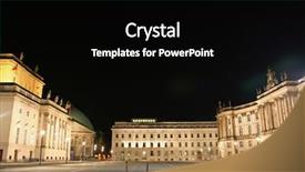  Presentation with opera - Presentation theme having opera house - centre square berlin germany background and a  colored foreground