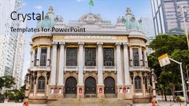  Presentation with latin music - Amazing presentation theme having opera house teatro municipal backdrop and a light blue colored foreground