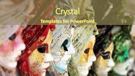  Presentation with mardi gras - Audience pleasing presentation theme consisting of opera music - carnival or mardi gras costume backdrop and a tawny brown colored foreground