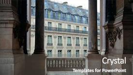  Presentation with french architecture - Colorful presentation design enhanced with opera music - french style architecture viewed backdrop and a dark gray colored foreground