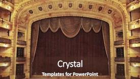  Presentation with aged paper - PPT layouts having opera music - view of luxurious theater background and a tawny brown colored foreground