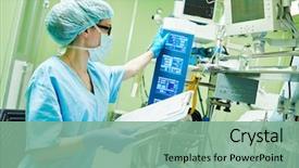  Presentation with lung heart - Colorful slide deck enhanced with operating a modern heart lung backdrop and a seafoam green colored foreground